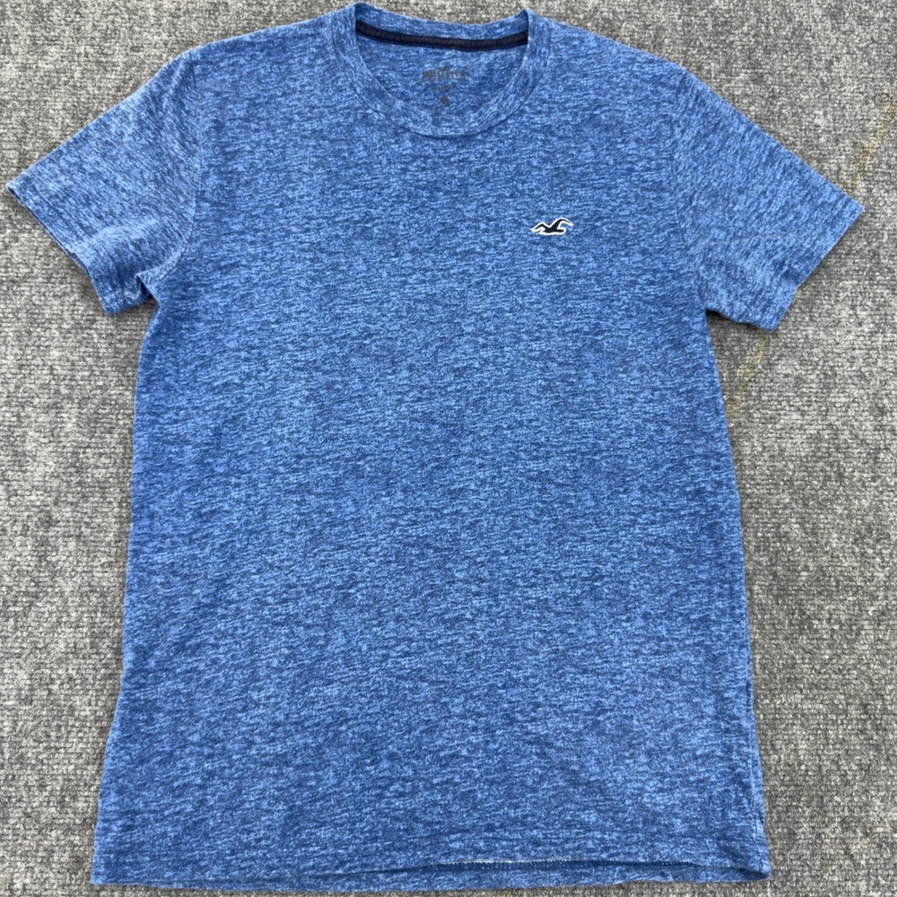 Hollister Must-Have Collection Crew Neck T-Shirt Blue Heather Size XS